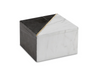 Deena Blk/Wht Marble Box 6x6x4"h