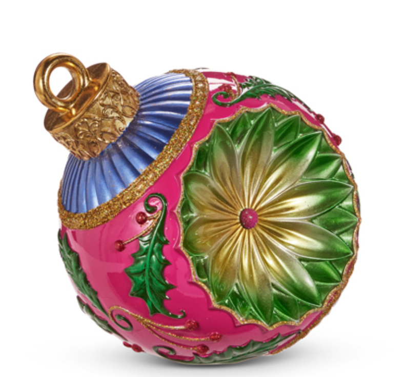 10" Vtg Multicolor Ornament