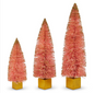 Pink & Gold Bottle Brush Trees Set/3