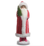 Pink Velvet Santa 14.25"h