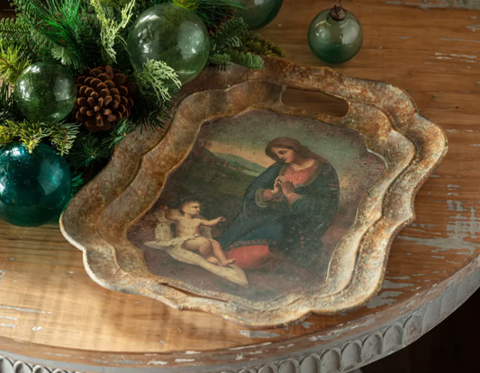 Madonna and Child Tray 18.25x14.75x1.5"