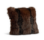 Chocolate Fox Faux Fur Pillow 18x18"