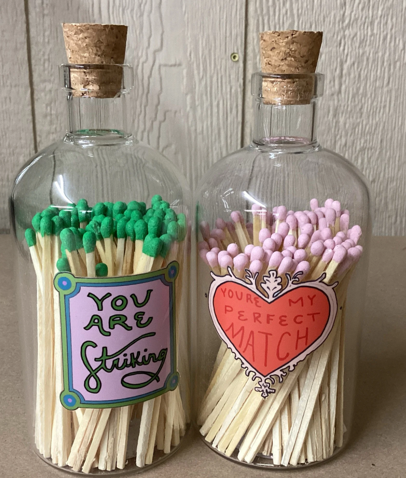Glass Jar Matchstick Holder