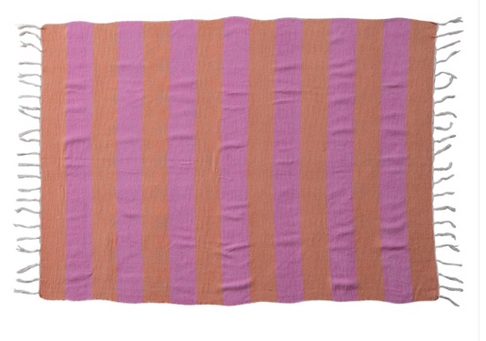 Woven Cotton Slub Throw 60x50" Asst.