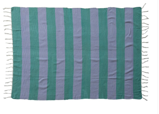 Woven Cotton Slub Throw 60x50" Asst.