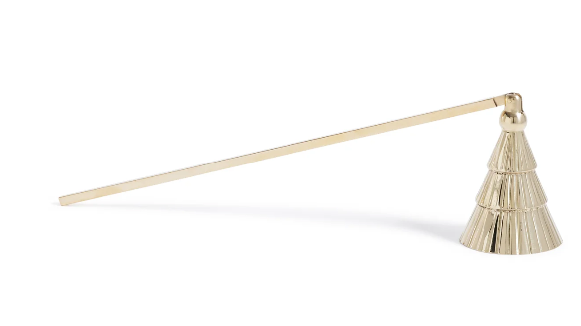 Rippled Tree Candle Snuffer - Gold