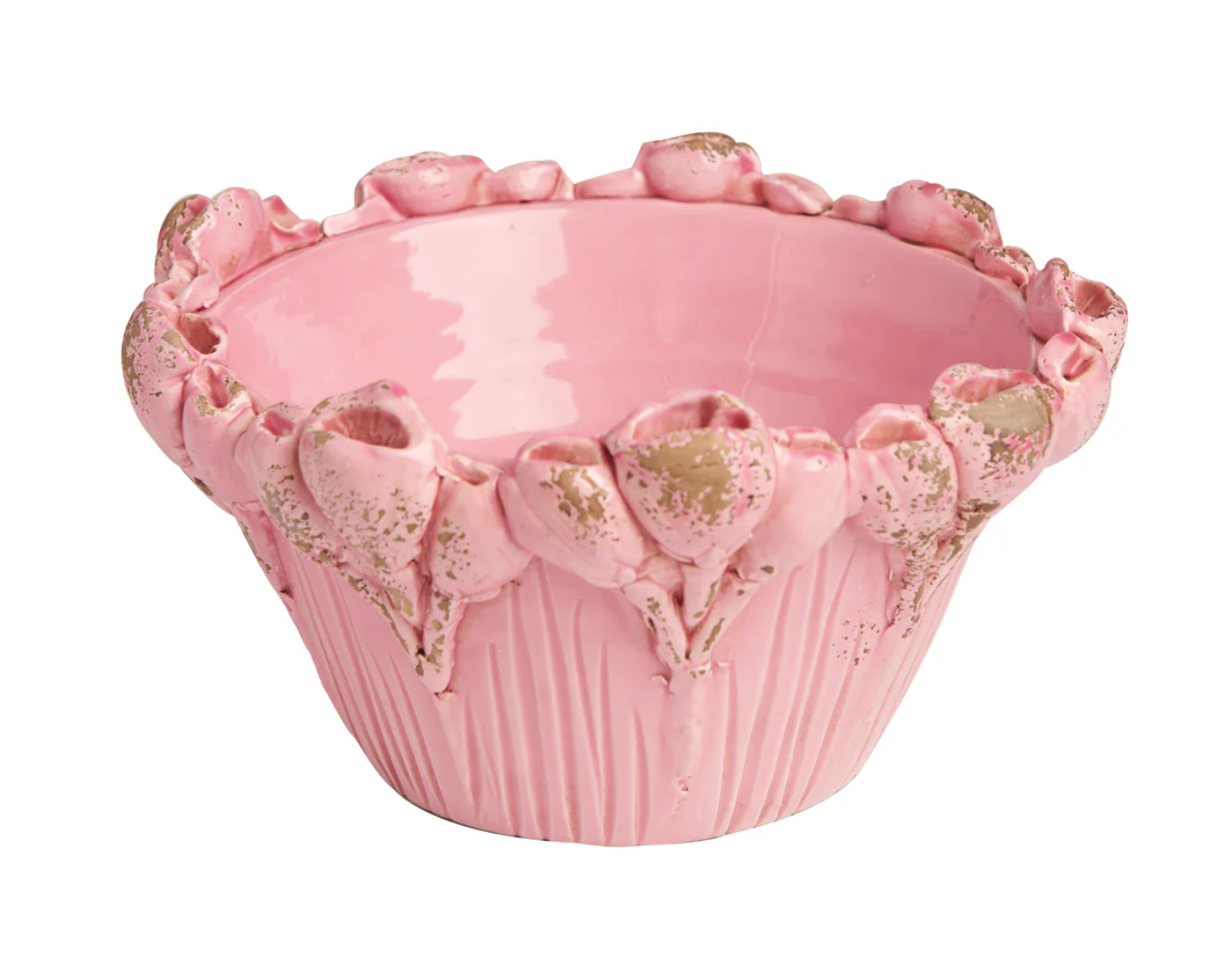 Le Fleur Bowl - Pink 10d x 5.5"h