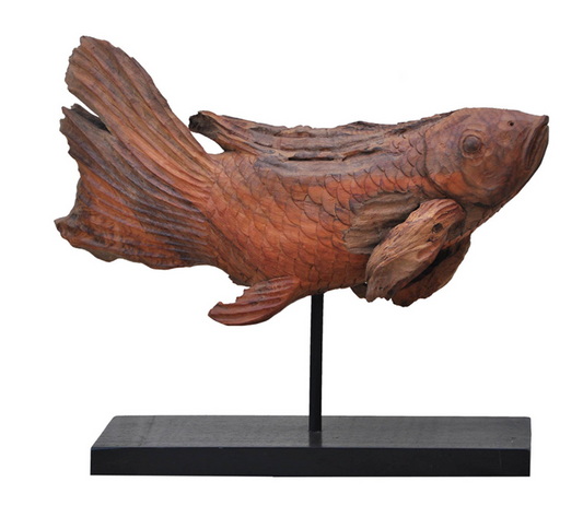 Dragon Koi Sculpture 25x7x12"h