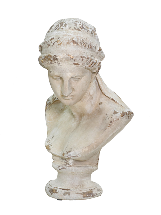 Distressed Bust Sculpture 26"h