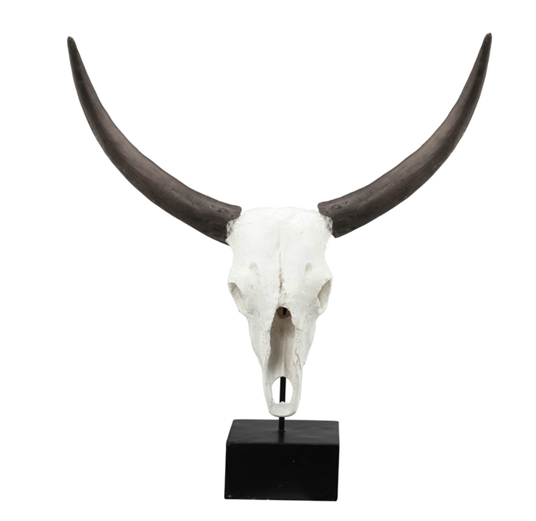 Resin Cow Skull 22.8x10x26"h