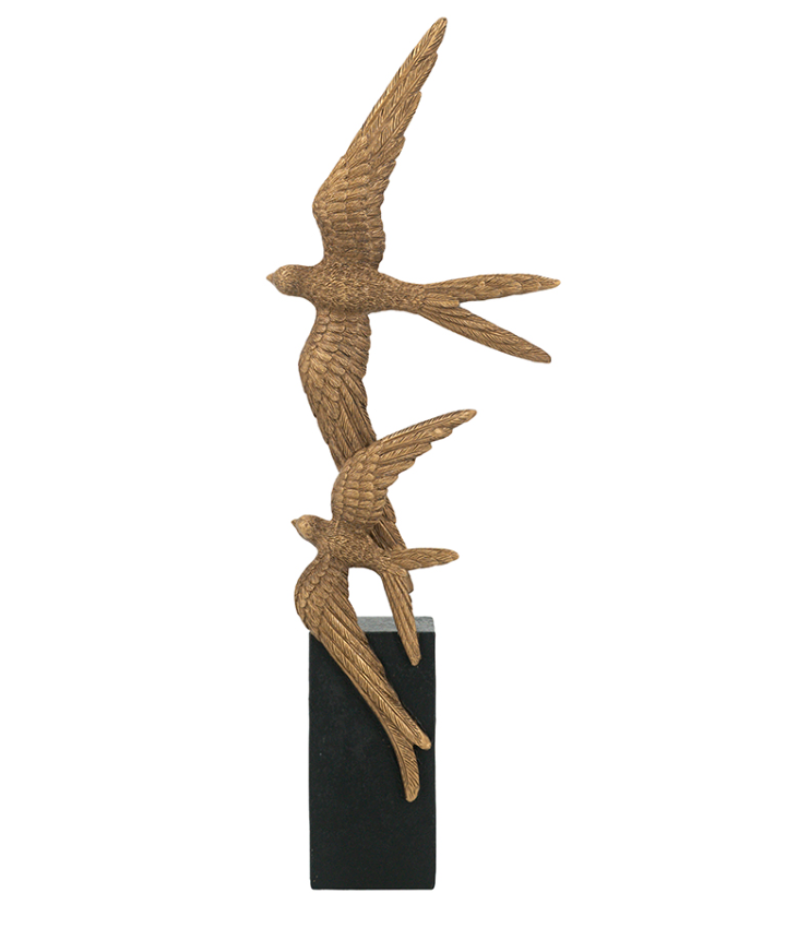 Flying Birds on Stand 15.7"h