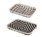 S/2 Organic Elements Geometric Black and White Wash Trays