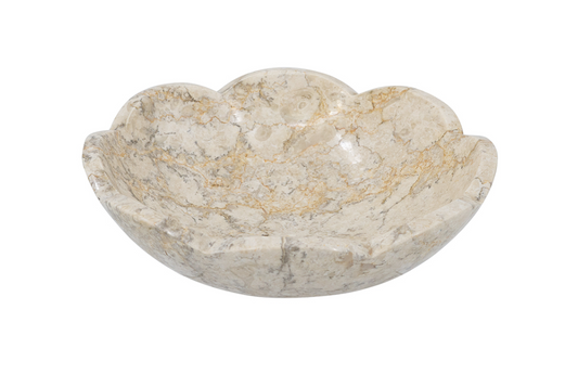 Scalloped Marble Bowl