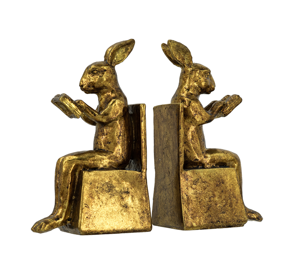 Bunny Bookends 6.9"h