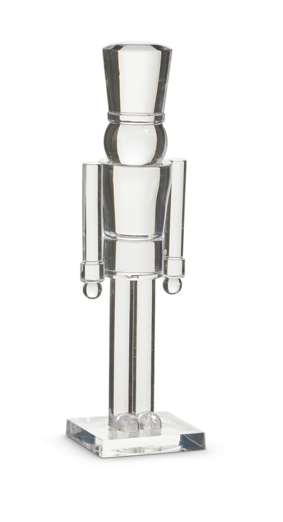 Clear Acrylic Nutcracker 10"
