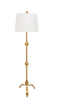 Belinda Iron Floor Lamp  - Gold Leaf 64.75"h