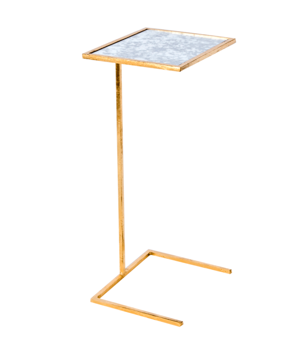 Gold Leaf Petite Drink Table 26"h