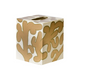 KLEENEX BOX GOLD AND CREAM
