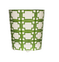 Oval Wastebasket Green Trellis