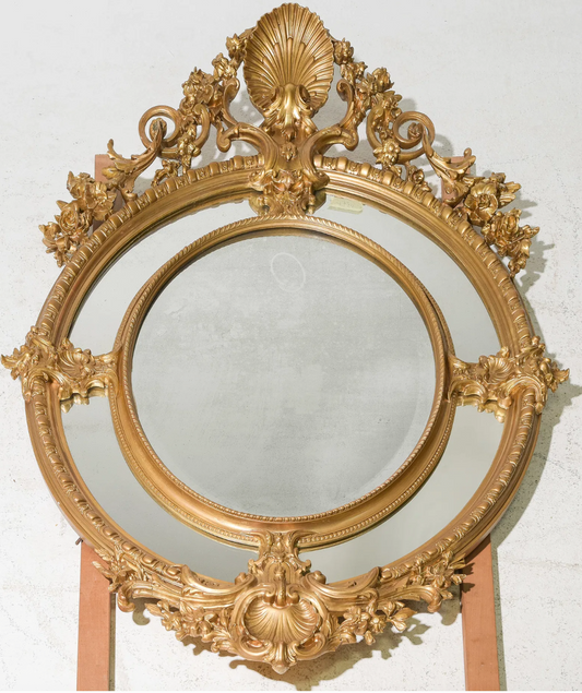 French Louis XVI Style MIrror 41x57"h