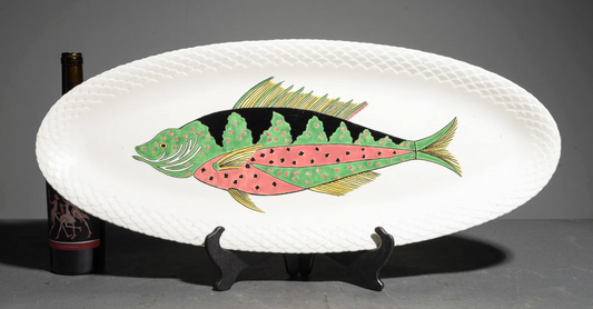 French GIEN Large Fish Platter - 27 x 11