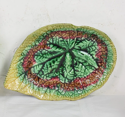 French Majolica Leaf Plate