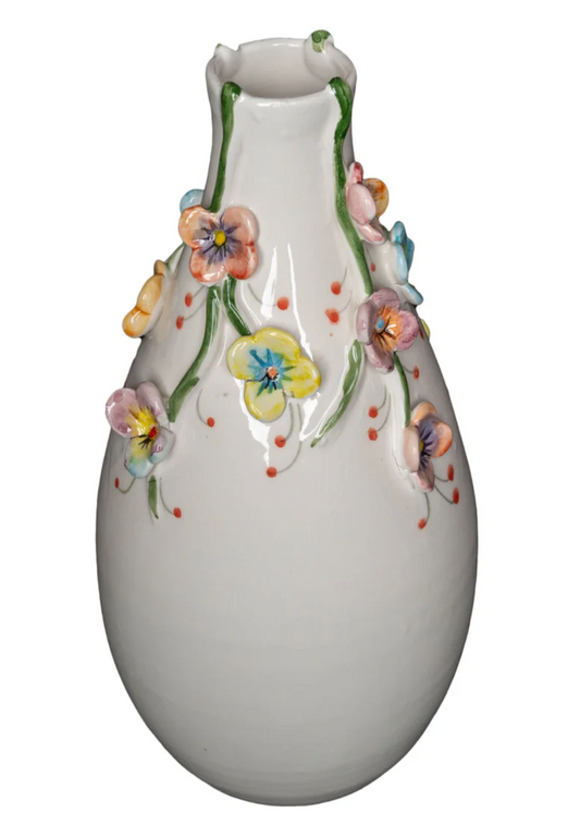 Colorful Flowers Vase 5.5x14"h