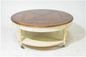 Painted Round 2 Tier Coffee Table -52x22"h