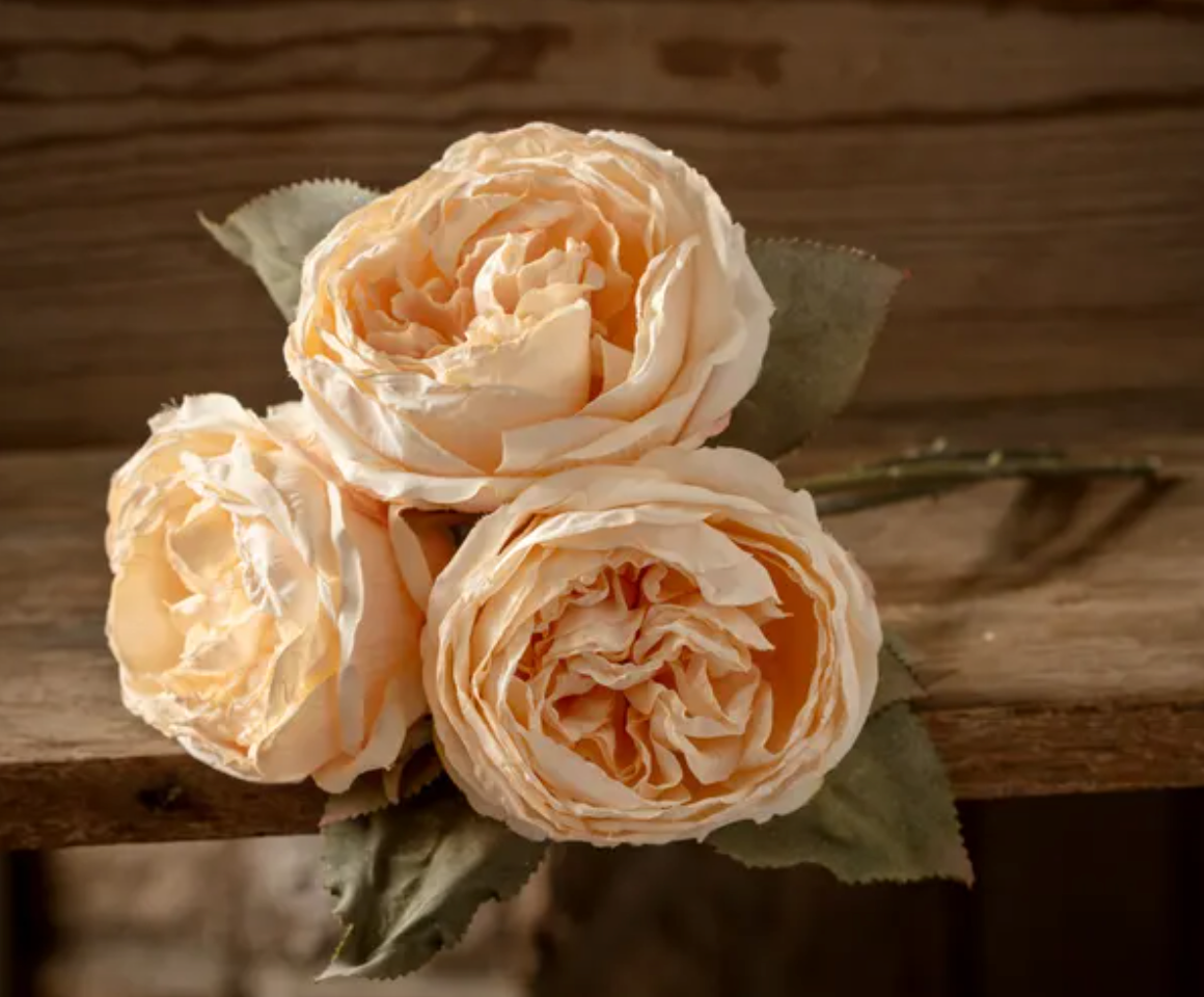 English Rose Bouquet Cream 12"