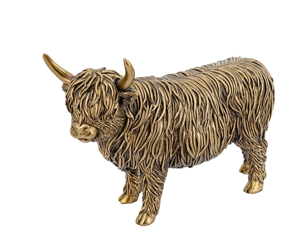 Bronze Highland Cow 7"h