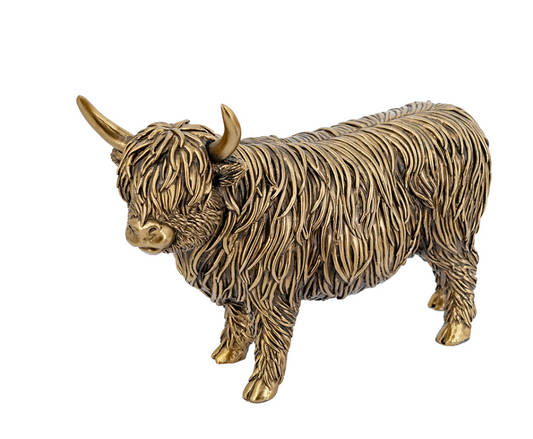 Bronze Highland Cow 7"h