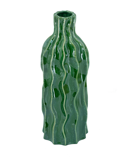 Ridged Bottle Vase 14"