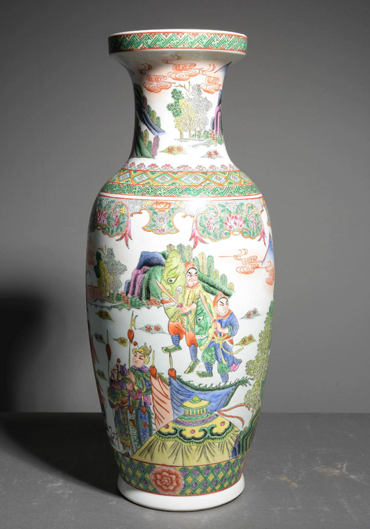 Asian Style Famille Rose Porcelain Vase - 24"h