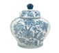 B&W Lidded Jar 9x9x9"h