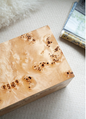 Burl Wood Box 8x5x4"h