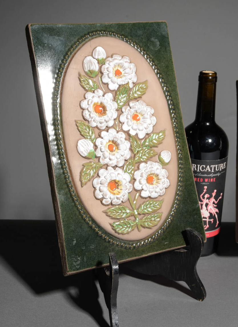 Asst. Jie. Gantofta Floral Ceramic Wall Plaques