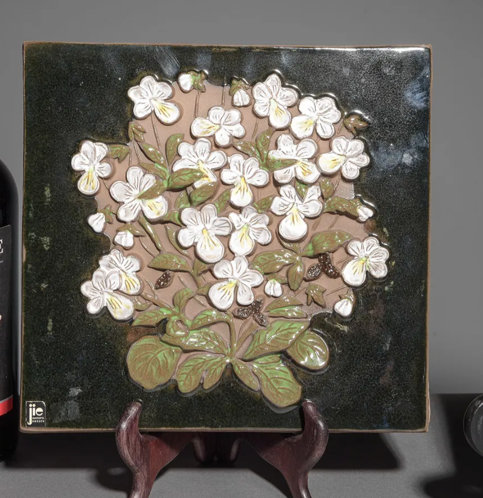 Asst. Jie. Gantofta Floral Ceramic Wall Plaques