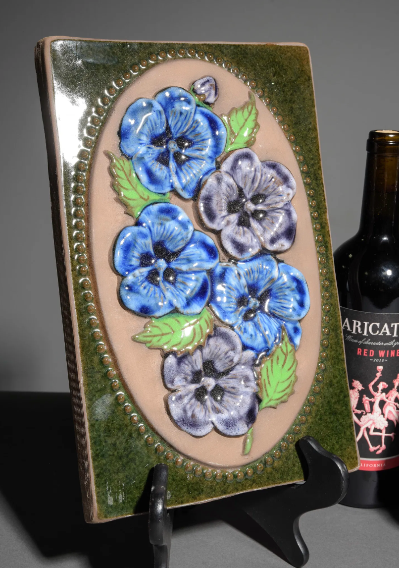 Asst. Jie. Gantofta Floral Ceramic Wall Plaques