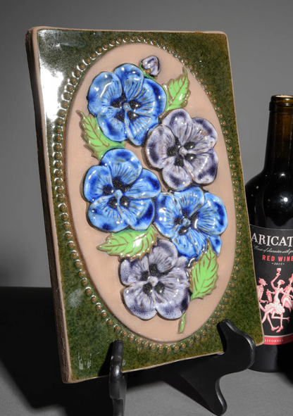 Asst. Jie. Gantofta Floral Ceramic Wall Plaques