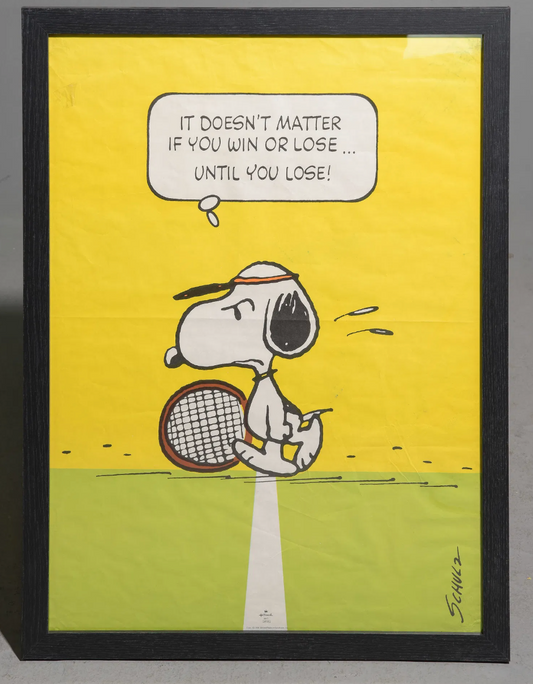 Vintage Snoopy Framed Poster 21.5x29.5"h
