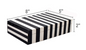 Black & White Lidded Box 8x5x2"h