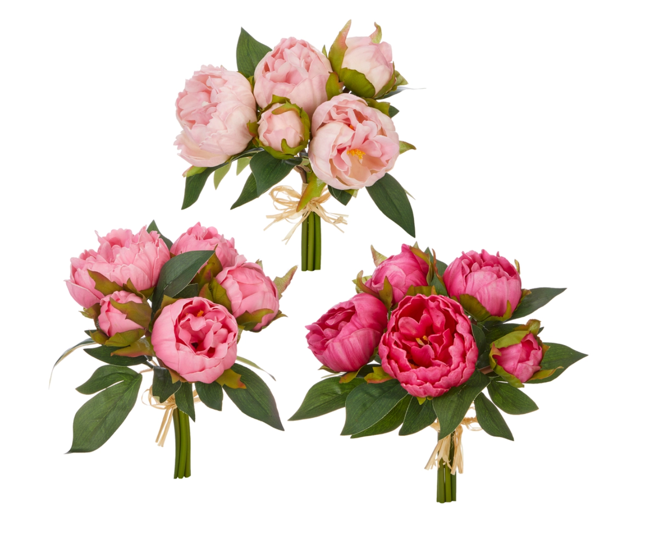 10.5" Real Touch Peony Bundle Pink