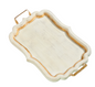 Distressed White Tray 23x15x2.5"h
