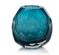 Maya Cut Glass Vase 6x4.25x6"h