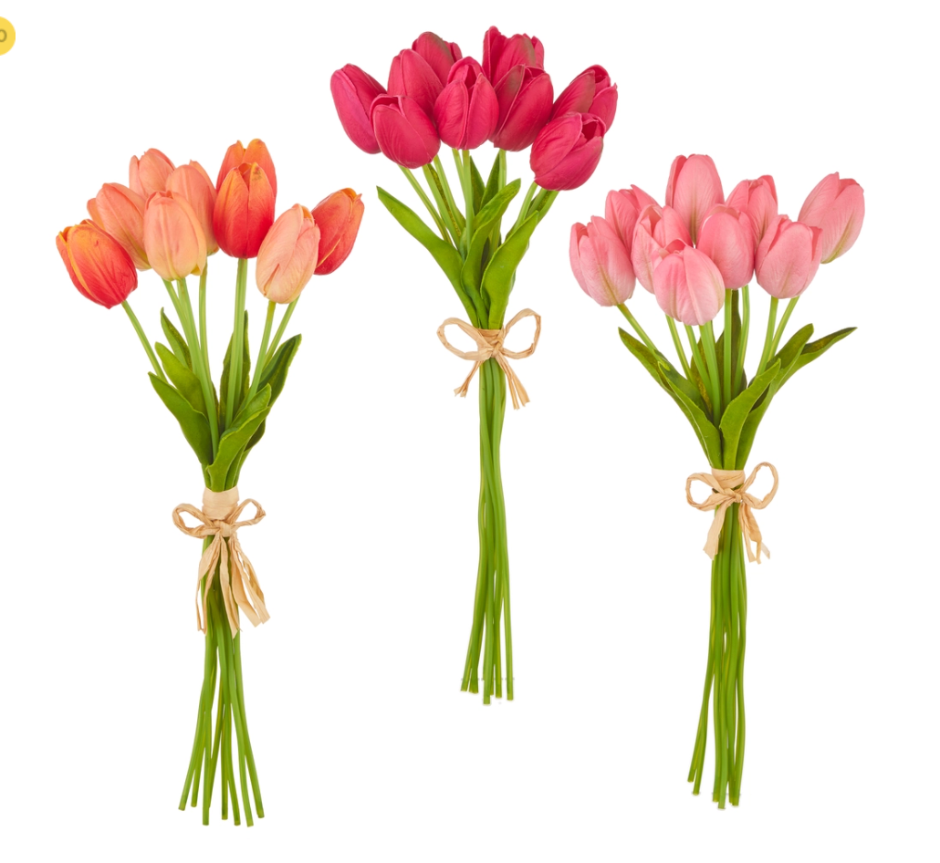 15" Real Touch Tulip Bundle Deep