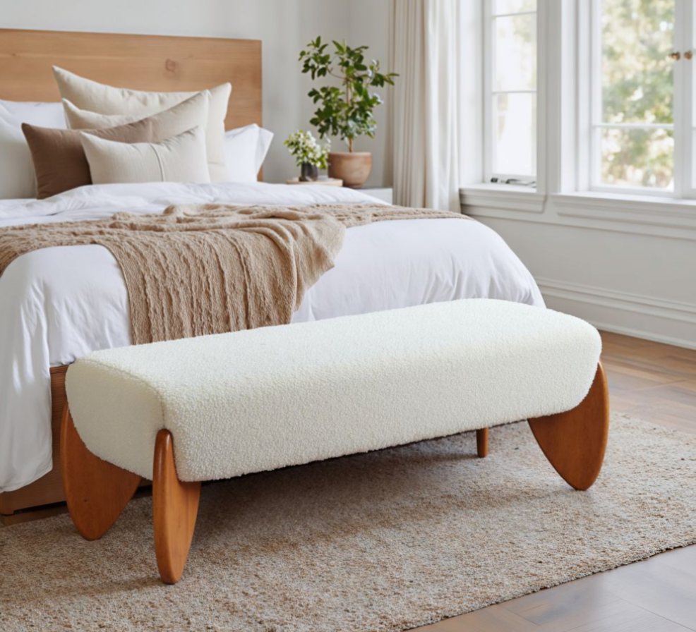 Charm Bench Ivory - 50x18.3x 17.7"h