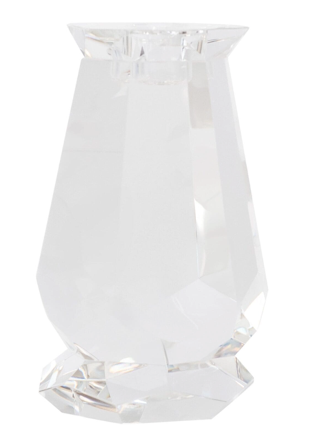 Faceted Candleholder Short 6.5"h