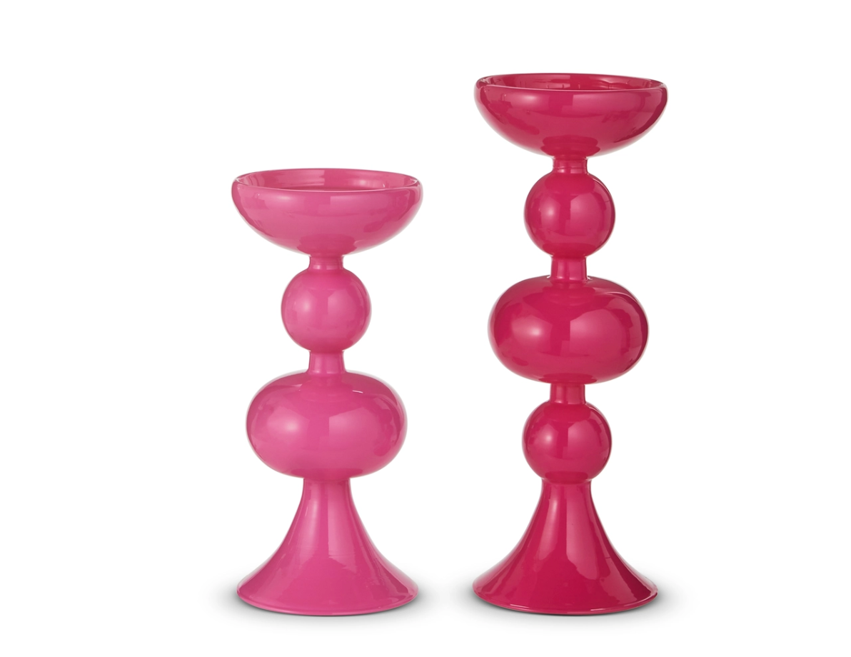 Colored Glass Candle Holder Asst.