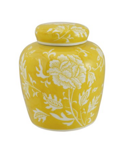 Round Stoneware Ginger Jar 7"h