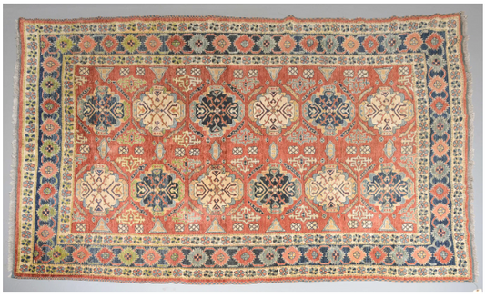 Hand Knotted Kazakh Rug 8'7"x6'6"